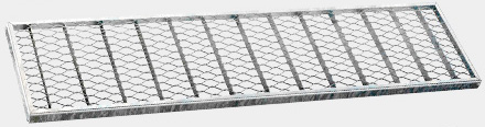 Expanded metal channel grate